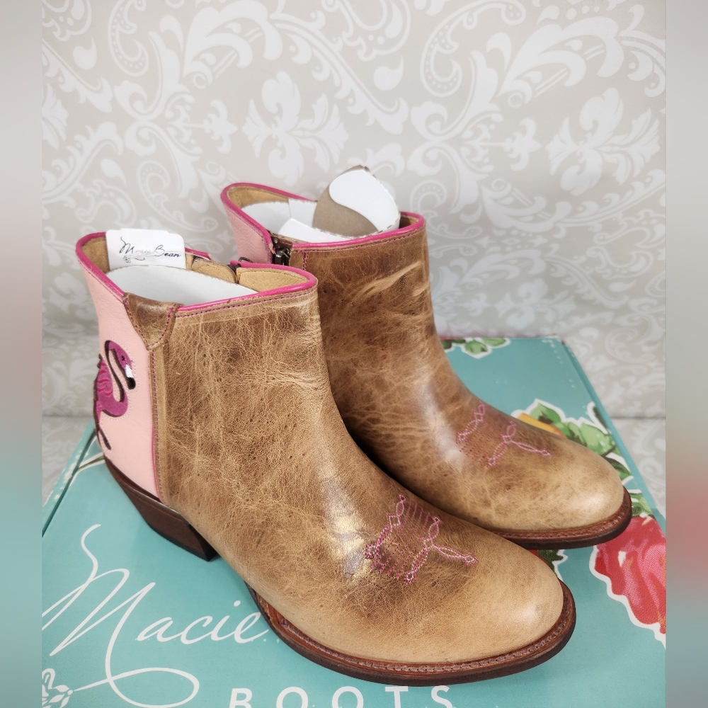 NIB Macie Bean "Goldilocks '5" Rosa La Fonda' Flamingo Ankle Boots #M5216 - Picture 2 of 11